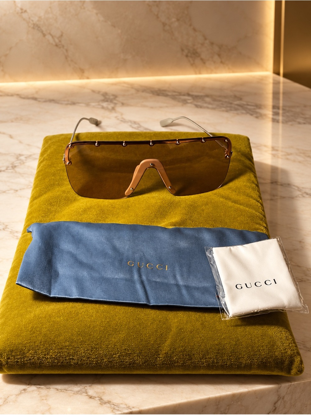 Gucci GG1245S 001 Spring Summer 2022 Collection Mask Sunglasses